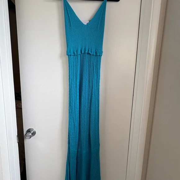 House of Harlow 1960 Blue Sleeveless Maxi Sundress - Picture 1 of 4